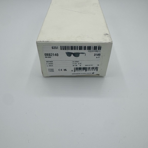 Ray-Ban ORB2140 Wayfarer Havana Bio-Acetate Frame With Green Lenses 50-22 - Picture 6 of 6